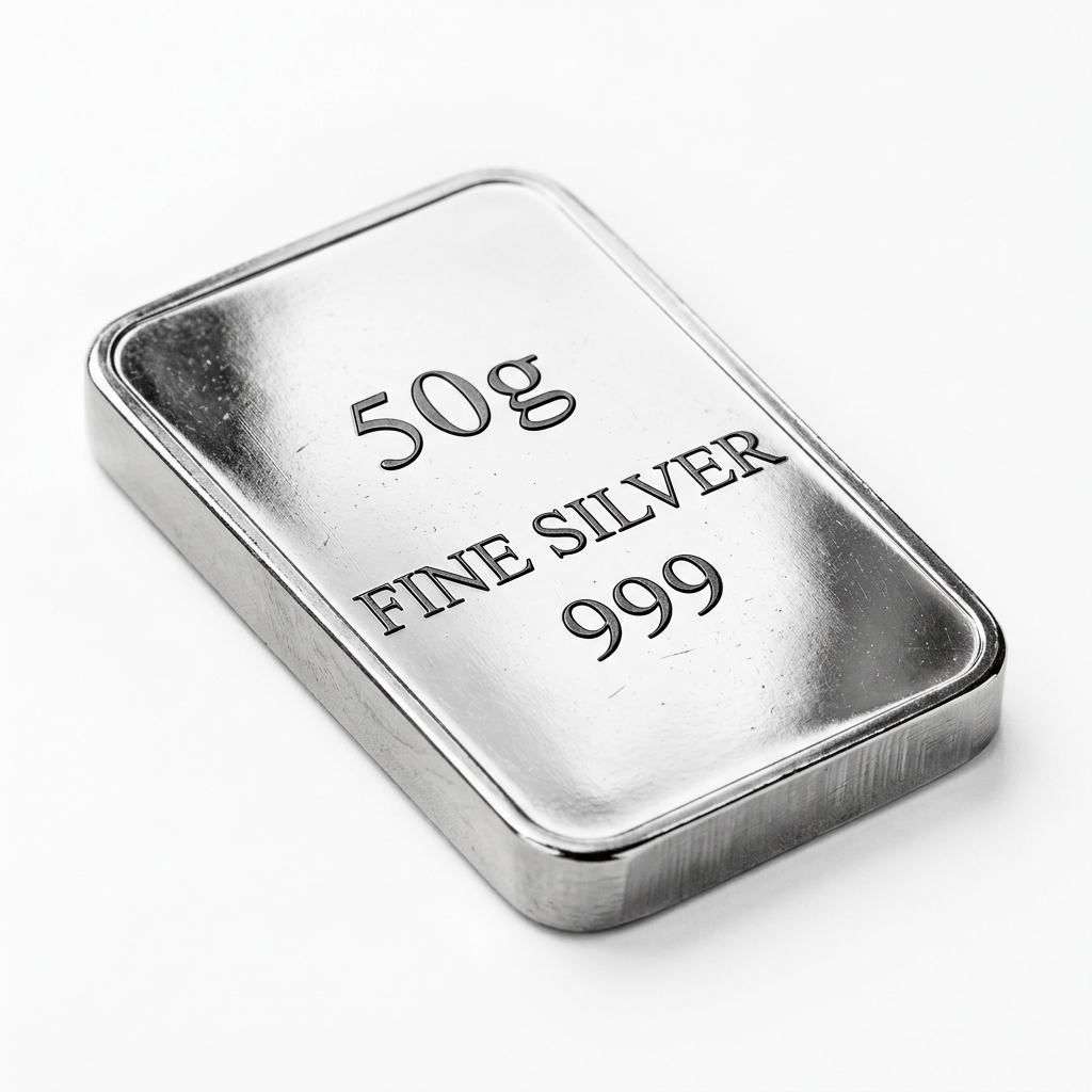 50 Gram Külçe Gümüş